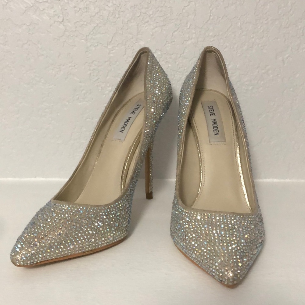 Steve Madden Womens Rhinestone Sparkle Pumps Sz9
